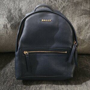 Bally Navy Leather Backpack Purse